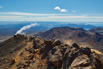 Steam vent activity in New Zealand