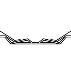 Modern Geometric Border Design - Minimalist Black Lines on White Background