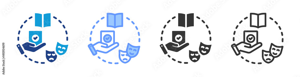 Aufkleber Experiential Learning icon set multiple style collection