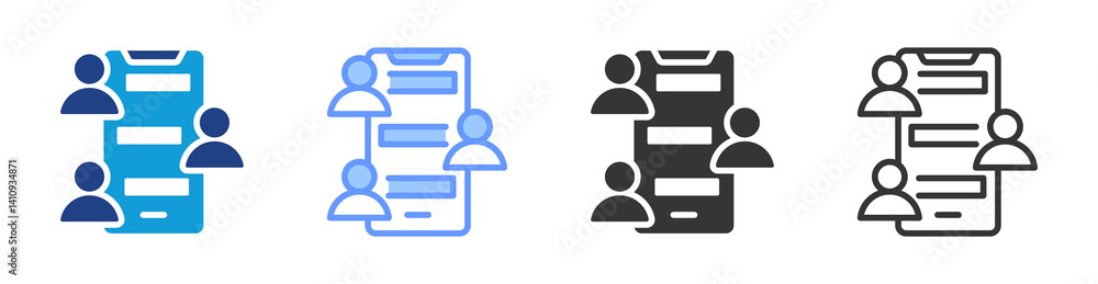 Aufkleber online forums icon set multiple style collection