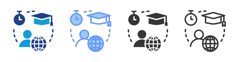 Informal Networking icon set multiple style collection