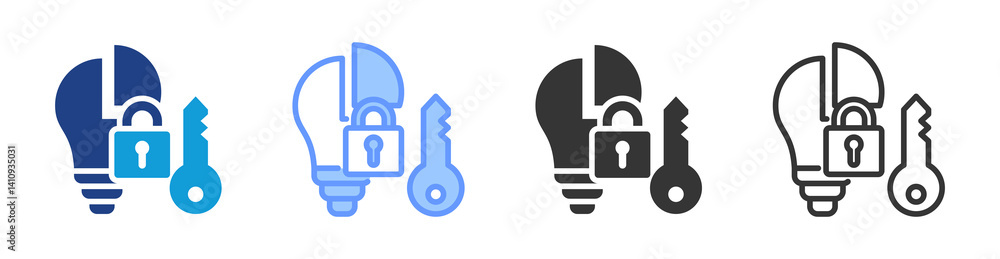 Poster Problem Solving Skills icon set multiple style collection