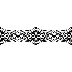 Elegant Black Ornamental Border on White Background