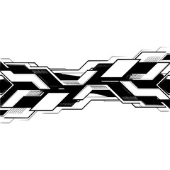 Futuristic Tech Abstract Background, Geometric Silver & Black Design