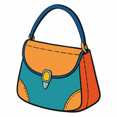 colorful illustration of a shoulder bag