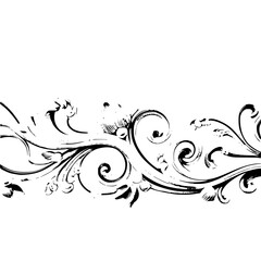 Elegant Ornamental Scrollwork Border on White, Classic Design Element