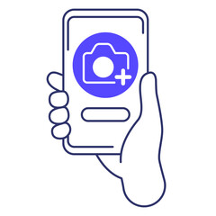 Add photo icon with a phone