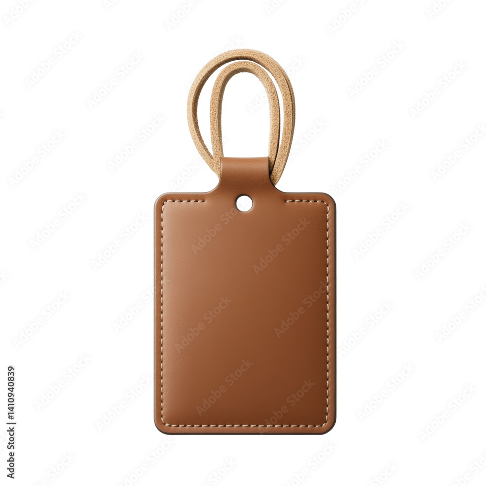 Poster stylish and simple leather tag with strap for easy labeling and identification needs