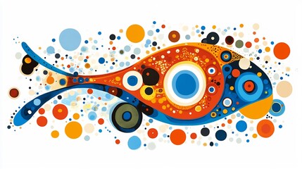 artistic representation of a cell with DNA, colorful and intricate, clean design, no text,