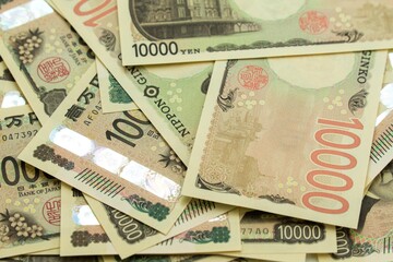寄せ集められた紙幣
