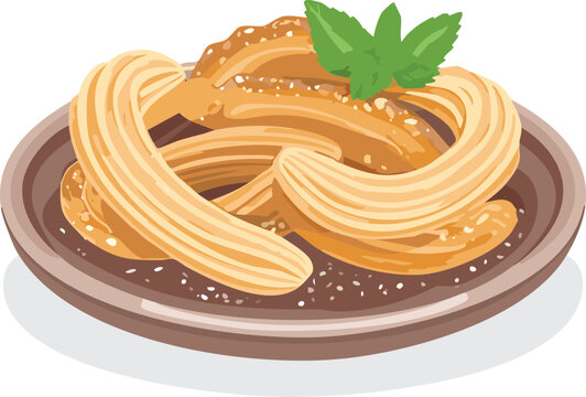 vector illustration of a churos