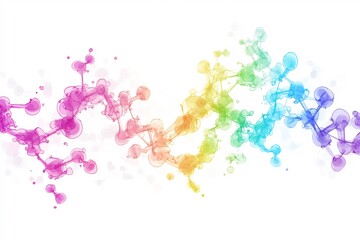 abstract visualization of molecular interactions, intricate details and vibrant colors, clean design, no text,