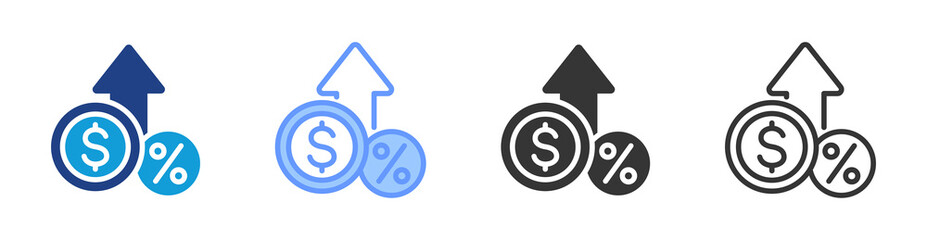 Margin icon set multiple style collection
