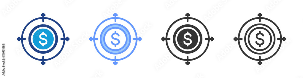 Poster Expansion icon set multiple style collection