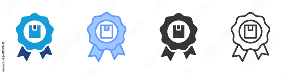 Poster branding icon set multiple style collection