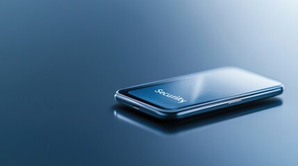 Phone displays the word security