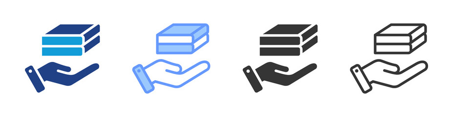 On The Job Training icon set multiple style collection