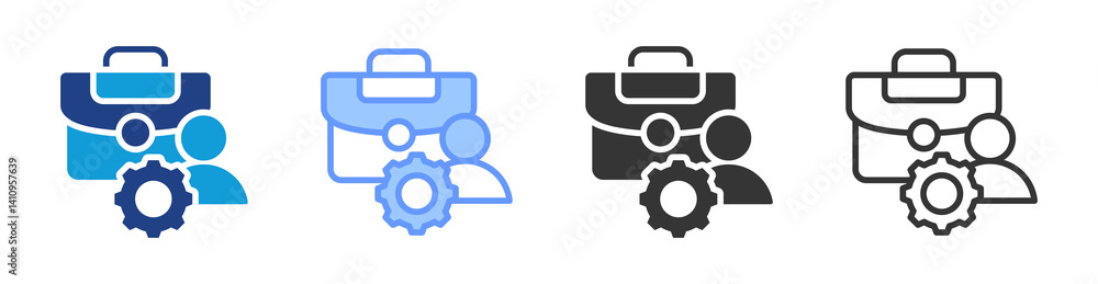 Aufkleber apprenticeship icon set multiple style collection