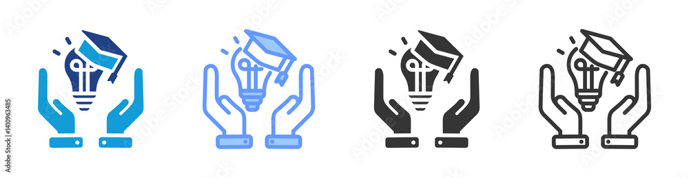 Poster Capstone Project icon set multiple style collection