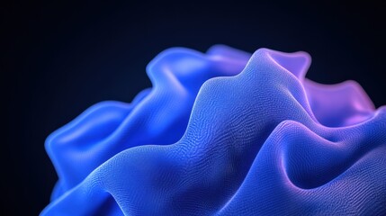 Fototapeta premium Abstract blue and purple fabric folds