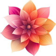 Botanical Art Illustration. Vibrant Abstract Floral Design with Colorful Petals - Nature-Inspired Decorative Pattern