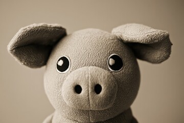 Plush pig face