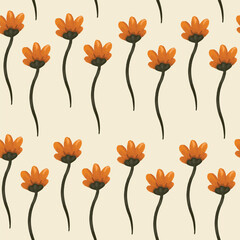 watercolor floral seamless pattern for background