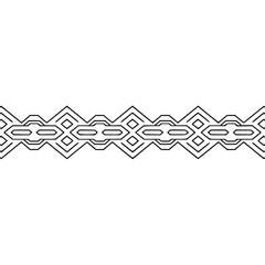 Geometric Black Line Border on White, Minimalist Design