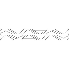 Abstract Line Art Geometric Border Design on White Background