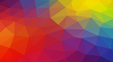 Obraz premium Bright rainbow geometric triangle background