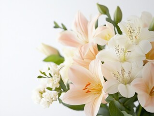 Elegant peach and white flowers