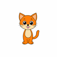 cartoon characters of baby Cat isolated on white background