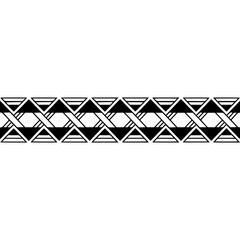 Geometric Black and White Border Design, Minimalist Pattern