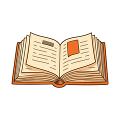 Open Book Illustration – Classic and Simple Design for Education, Learning, and Reading Concepts