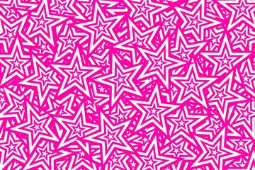 Fototapeta premium Pink stars pattern design for wallpaper, fabric, textile, backdrop, wrapping paper, print, background 