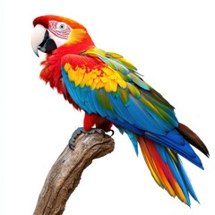 Fototapeta premium Colorful parrot perched on branch