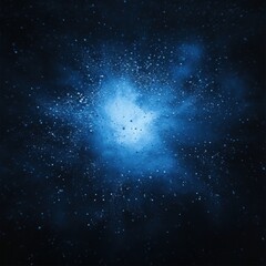Fototapeta premium Blue galaxy with dust and stars