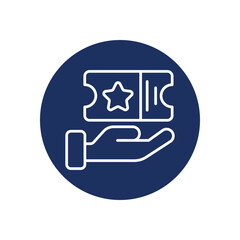 Cinema Box Office icon vector stock illustration