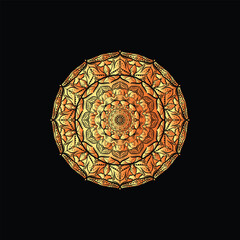 Golden intricate luxurious mandala design