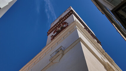 Tavira Tower in the city of Cadiz © 4kclips