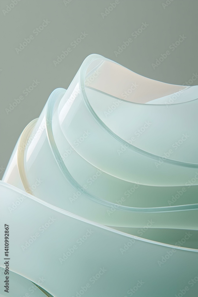 Aufkleber abstract image of translucent, layered, curved shapes. elegant and modern design. perfect for backgr