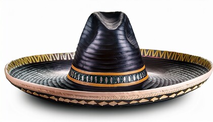 Black sombrero isolated