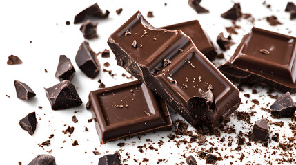 A bar of chocolate with chocolate chips on top of it