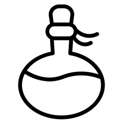 Potion Flask Liquid Line Icon