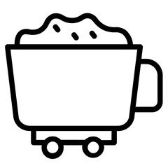 Recycle Trash Waste Line Icon