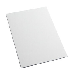 Fototapeta premium A blank canvas awaiting inspiration, a pristine sheet of paper ready for stories and ideas, subtly angled against a pure white background.
