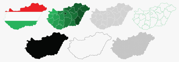 Collection of Hungary Map Europe Country
