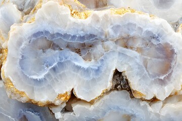 Obraz premium Blue and White Agate Stone Texture Background Image