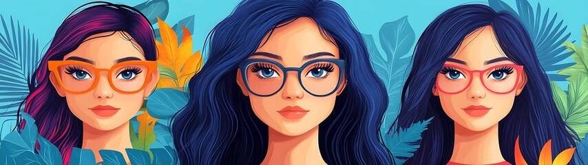 Stylish Women in Glasses