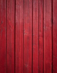 Bright Red wooden planks background